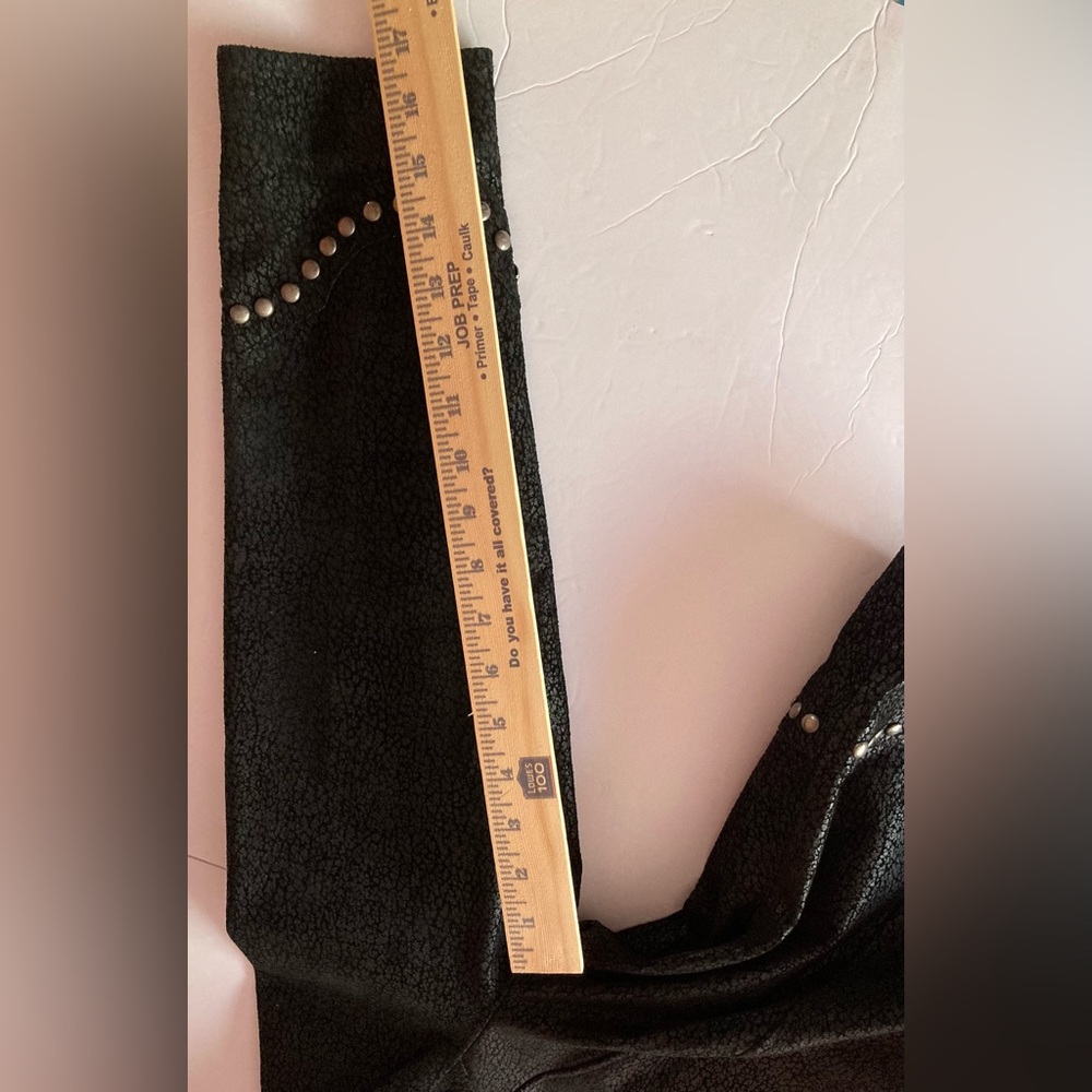 Walls Ranch Vintage womens SZ L Black leather Western style jacket stud accents - Picture 14 of 15